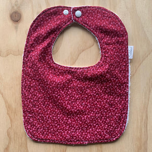 Cranberry Floral Dinner Bib