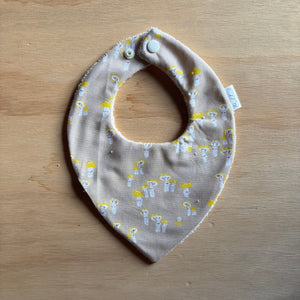 Mushrooms Yellow Dribble Bib