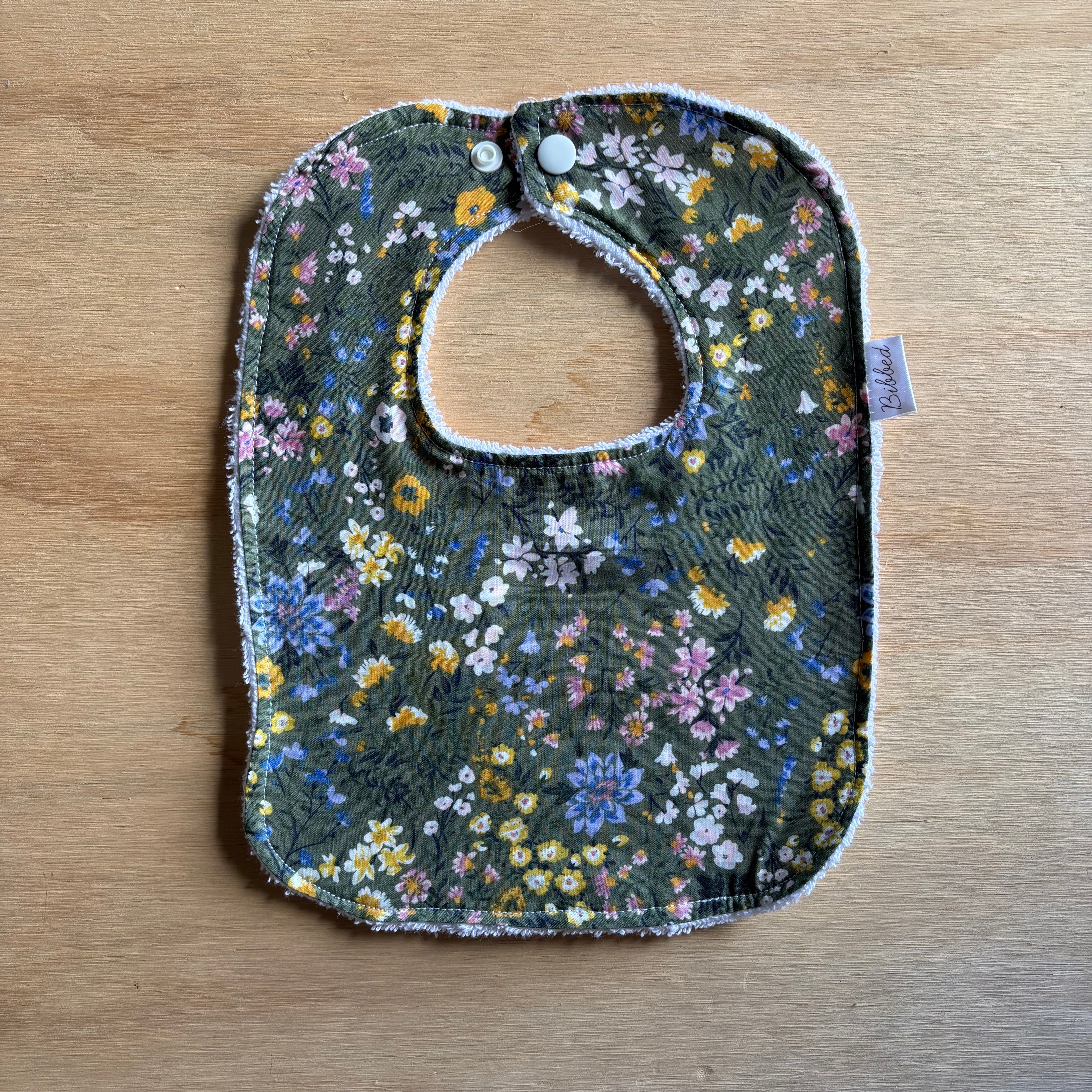 Multicoloured Green Floral Dinner Bib