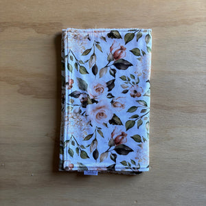 Apricot Floral Burp Cloth