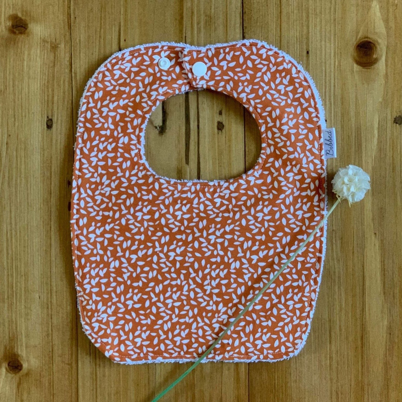 Burnt Orange Leaves Dinner Bib