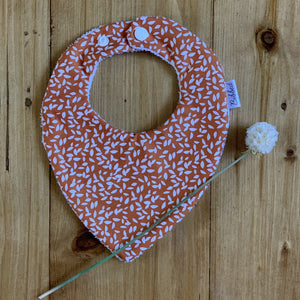 Burnt Orange Leaves Dribble Bib