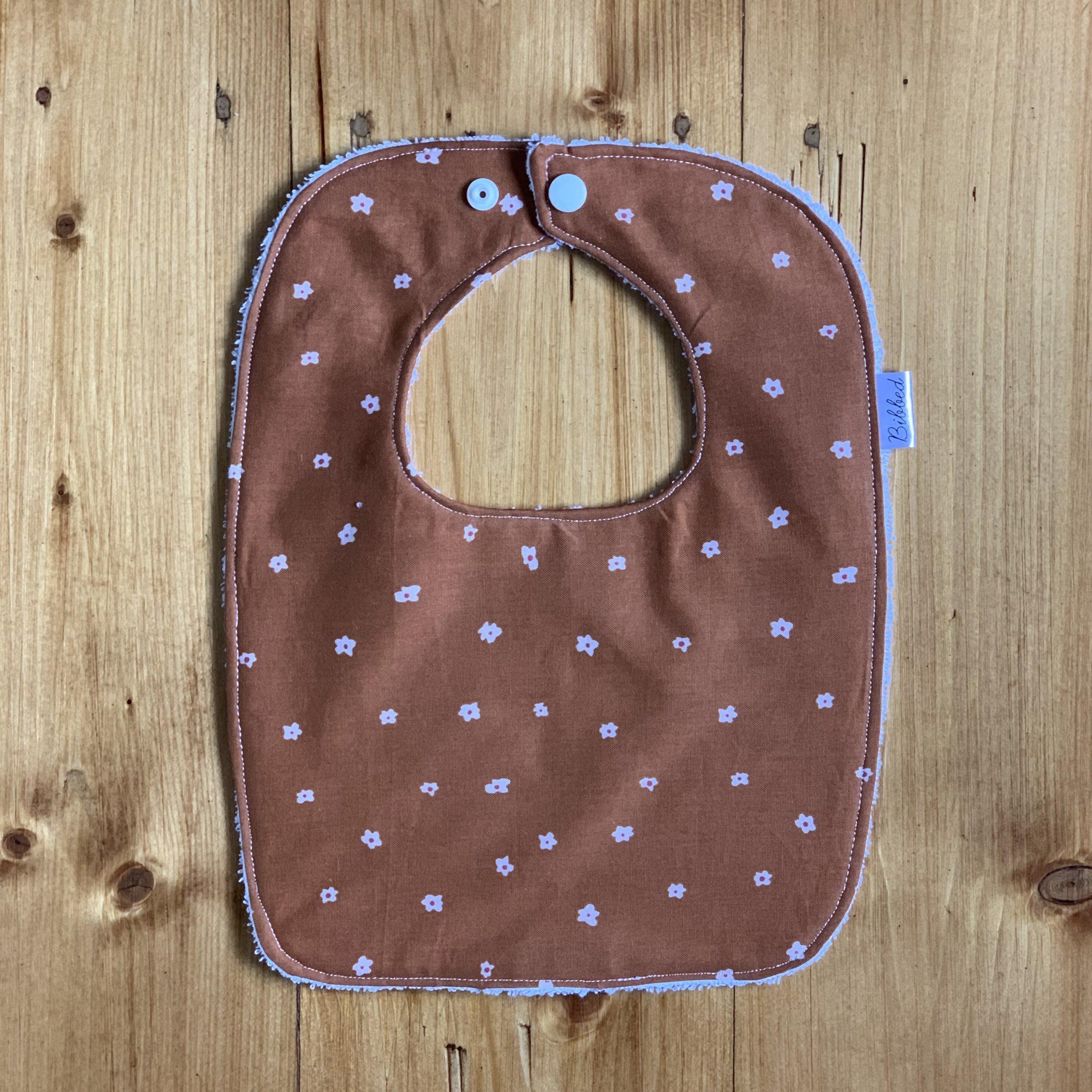 Brown Floral Dinner Bib