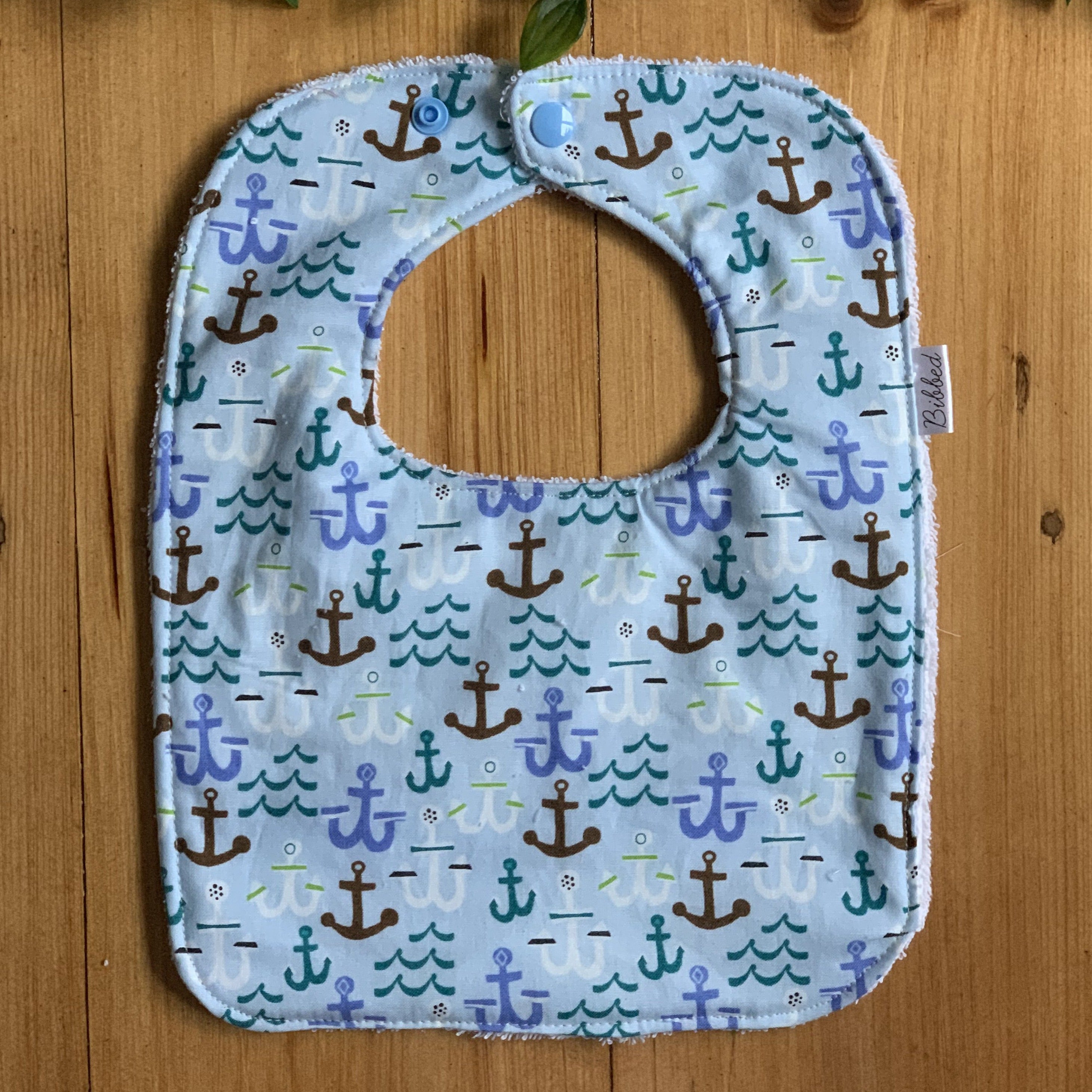 Anchors Blue Dinner Bib