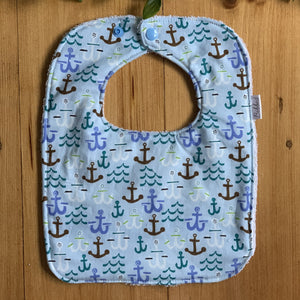 Anchors Blue Dinner Bib